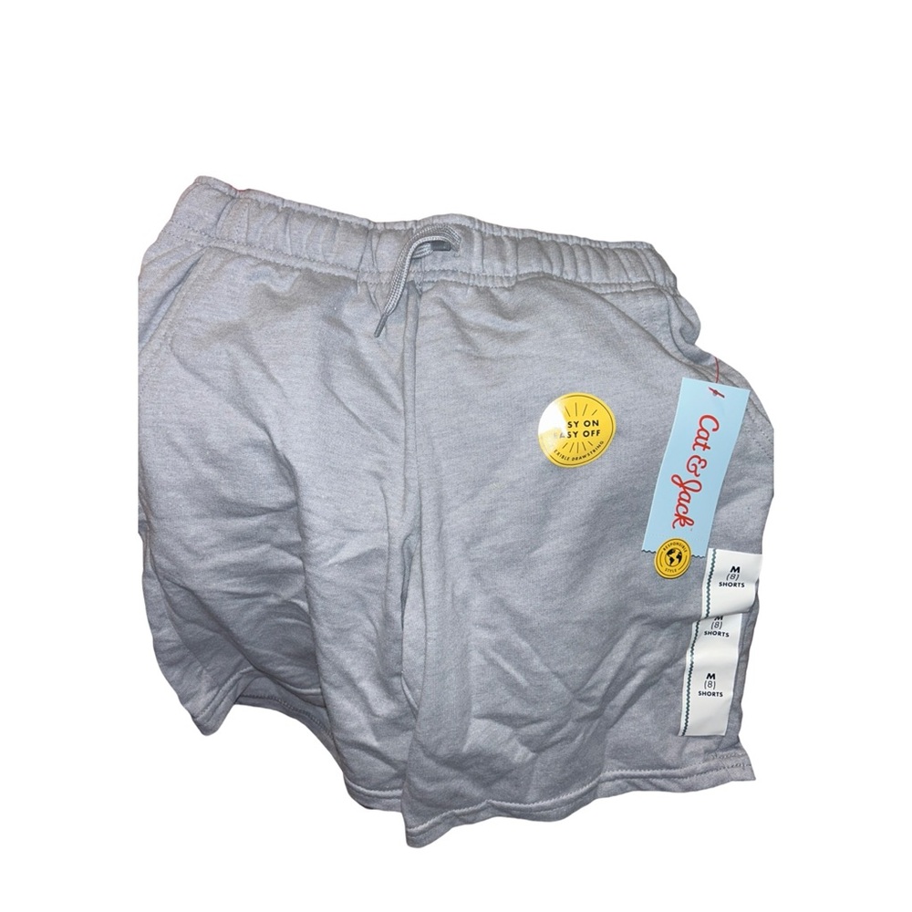 Cat & Jack, easy on easy off gray shorts, boys size M (8).